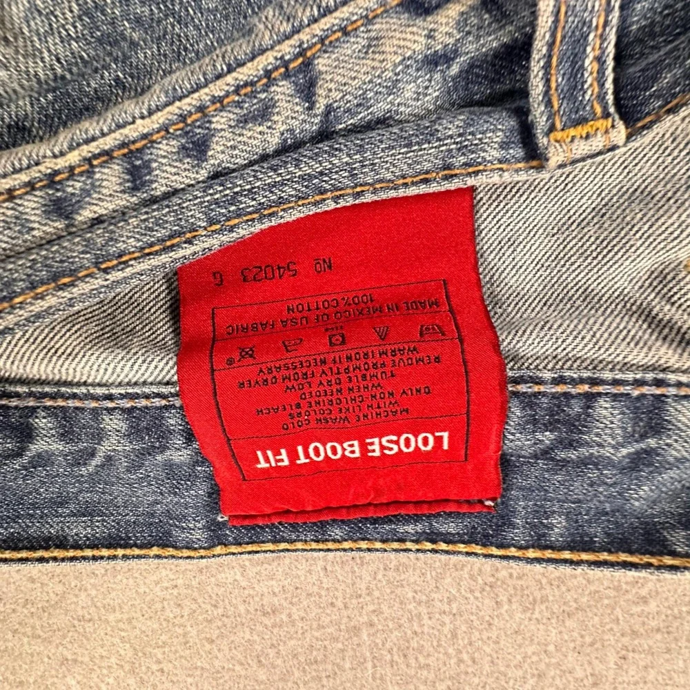 Vintage Y2K Gap 1969 Loose Boot Fit Jeans Mens 40x30 Blue Button Fly Cotton
